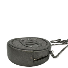 Load image into Gallery viewer, CHANEL Round Filigree Caviar Quilted Leather Crossbody Bag Black
