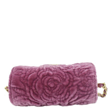 Load image into Gallery viewer, CHANEL Camellia Velvet Chain Vanity Bag Pink
