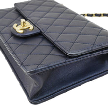 Load image into Gallery viewer, CHANEL Chic Pearls Flap Small Quilted Leather Shoulder Bag Navy Blue
