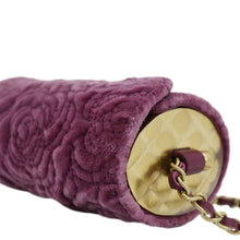 Load image into Gallery viewer, CHANEL Camellia Velvet Chain Vanity Bag Pink
