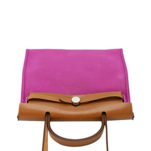 Load image into Gallery viewer, HERMES Herbag Zip Retourne 31 Toile Canvas Tote Shoulder Bag Fuchsia
