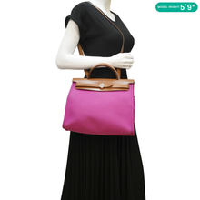 Load image into Gallery viewer, HERMES Herbag Zip Retourne 31 Toile Canvas Tote Shoulder Bag Fuchsia
