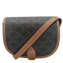 Load image into Gallery viewer, CELINE Folco Medium Triomphe Canvas Shoulder Bag Brown
