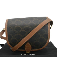 Load image into Gallery viewer, CELINE Folco Medium Triomphe Canvas Shoulder Bag Brown
