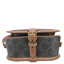 Load image into Gallery viewer, CELINE Folco Medium Triomphe Canvas Shoulder Bag Brown
