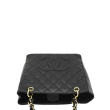 Load image into Gallery viewer, CHANEL Petite Quilted Caviar Leather Shopping Tote Shoulder Bag Black
