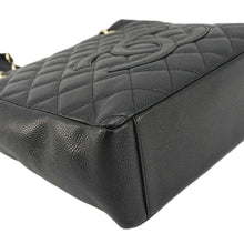 Load image into Gallery viewer, CHANEL Petite Quilted Caviar Leather Shopping Tote Shoulder Bag Black
