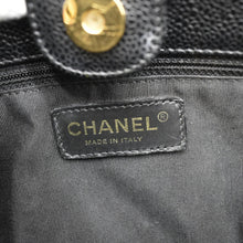 Load image into Gallery viewer, CHANEL Petite Quilted Caviar Leather Shopping Tote Shoulder Bag Black
