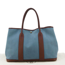 Load image into Gallery viewer, HERMES Garden Party 36 Leather Tote Bag Blue Teal
