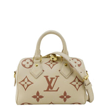 Load image into Gallery viewer, LOUIS VUITTON Speedy 20 Bandouliere Giant Monogram Empreinte Leather Shoulder Bag Cream
