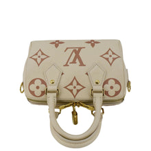 Load image into Gallery viewer, LOUIS VUITTON Speedy 20 Bandouliere Giant Monogram Empreinte Leather Shoulder Bag Cream
