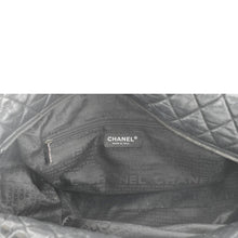 Load image into Gallery viewer, CHANEL Distressed Vintage Ligne Braid Calfskin Leather Tote Bag Black
