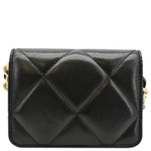 Load image into Gallery viewer, CHANEL 19 Flap Coin Purse Quilted Leather Chain back look
