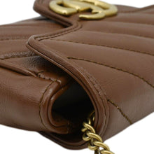 Load image into Gallery viewer, GUCCI GG Marmont Super Mini Matelasse Leather Shoulder Bag Brown 476433
