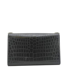 Load image into Gallery viewer, YVES SAINT LAURENT Kate Tassel Small Crocodile Embossed Leather Crossbody Bag Black
