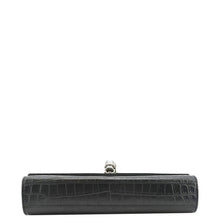 Load image into Gallery viewer, YVES SAINT LAURENT Kate Tassel Small Crocodile Embossed Leather Crossbody Bag Black
