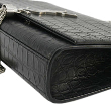 Load image into Gallery viewer, YVES SAINT LAURENT Kate Tassel Small Crocodile Embossed Leather Crossbody Bag Black
