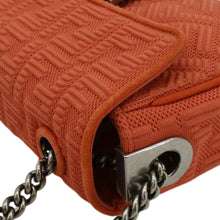 Load image into Gallery viewer, FENDI Baguette Technical Fabric FF Midi Chain Shoulder Bag Orange
