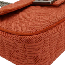 Load image into Gallery viewer, FENDI Baguette Technical Fabric FF Midi Chain Shoulder Bag Orange
