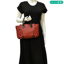 Load image into Gallery viewer, LOUIS VUITTON W BB Tote Monogram Velours Tote Shoulder Bag Red
