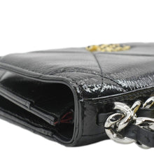 Load image into Gallery viewer, CHANEL 19 CC WOC Quilted Shiny Leather Wallet On Chain Crossbody Bag Black
