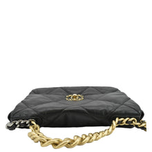 Load image into Gallery viewer, CHANEL 19 Flap Quilted Lambskin Leather Shoulder Bag Black
