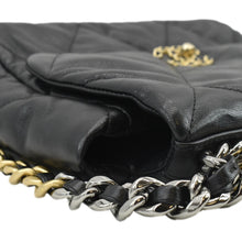 Load image into Gallery viewer, CHANEL 19 Flap Quilted Lambskin Leather Shoulder Bag Black
