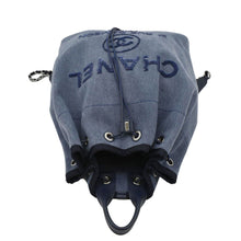 Load image into Gallery viewer, CHANEL Deauville Large Denim Backpack Blue
