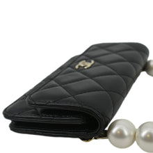 Load image into Gallery viewer, CHANEL Pearl Strap CC Mini Quilted Leather Wallet on Chain Shoulder Bag Black
