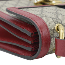 Load image into Gallery viewer, GUCCI Queen Margaret Bee GG Supreme Canvas Shoulder Bag Red 476541
