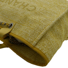 Load image into Gallery viewer, CHANEL Deauville Tweed Canvas Shopping Tote Shoulder Bag Yellow
