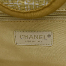 Load image into Gallery viewer, CHANEL Deauville Tweed Canvas Shopping Tote Shoulder Bag Yellow
