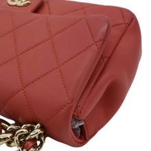 Load image into Gallery viewer, CHANEL Resin Chain Flap Lambskin Quilted Leather Shoulder Bag Red
