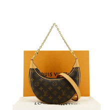 Load image into Gallery viewer, LOUIS VUITTON Loop Half Moon Monogram Canvas Shoulder Bag Brown
