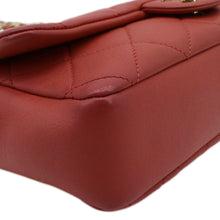 Load image into Gallery viewer, CHANEL Resin Chain Flap Lambskin Quilted Leather Shoulder Bag Red
