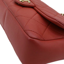 Load image into Gallery viewer, CHANEL Resin Chain Flap Lambskin Quilted Leather Shoulder Bag Red
