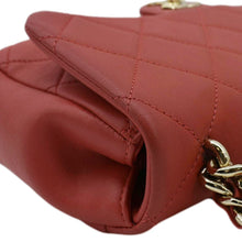 Load image into Gallery viewer, CHANEL Resin Chain Flap Lambskin Quilted Leather Shoulder Bag Red
