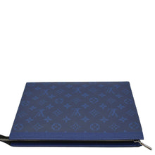 Load image into Gallery viewer, LOUIS VUITTON Voyage MM Taigarama Pochette Bag Blue
