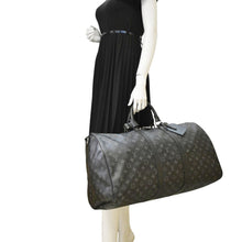 Load image into Gallery viewer, LOUIS VUITTON Keepall 55 Bandouliere Monogram Eclipse Travel Bag Black
