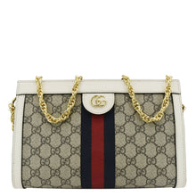 Load image into Gallery viewer, GUCCI Ophidia GG Small Supreme Canvas Chain Shoulder Bag Beige 503877
