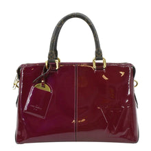 Load image into Gallery viewer, LOUIS VUITTON Miroir Patent Leather Tote Shoulder Bag Burgundy
