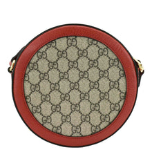 Load image into Gallery viewer, GUCCI Ophidia Apple Round GG Supreme Monogram Canvas Crossbody Bag Red 625216
