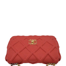 Load image into Gallery viewer, CHANEL 19 Flap Quitled Jersey Lambskin Shoulder Bag Red
