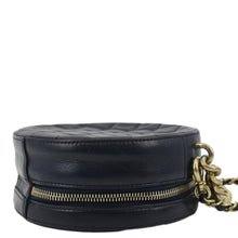 Load image into Gallery viewer, CHANEL Navy Glazed Round As Earth Leather Crossbody Bag with lower right view
