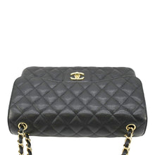 Load image into Gallery viewer, CHANEL Classic Jumbo Double Flap Quilted Caviar Leather Shoulder Bag Black
