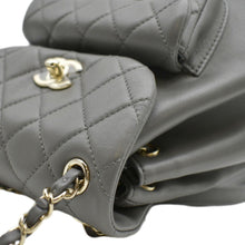 Load image into Gallery viewer, CHANEL Gray leather tote bag with gold chain strap
