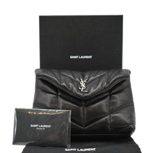 Load image into Gallery viewer, YVES SAINT LAURENT Loulou Small Puffer Leather Pouch Black
