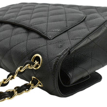 Load image into Gallery viewer, CHANEL  Classic Double Flap Jumbo Quilted Caviar Leather Shoulder Bag Black
