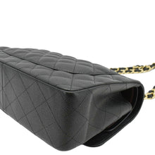 Load image into Gallery viewer, CHANEL  Classic Double Flap Jumbo Quilted Caviar Leather Shoulder Bag Black
