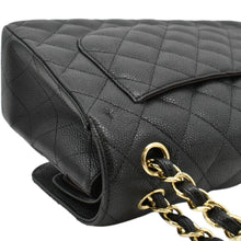 Load image into Gallery viewer, CHANEL  Classic Double Flap Jumbo Quilted Caviar Leather Shoulder Bag Black
